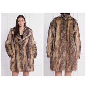 NWT GUESS BY MARCIANO Alexandra Faux-Fur Coat - Size US2/EU38